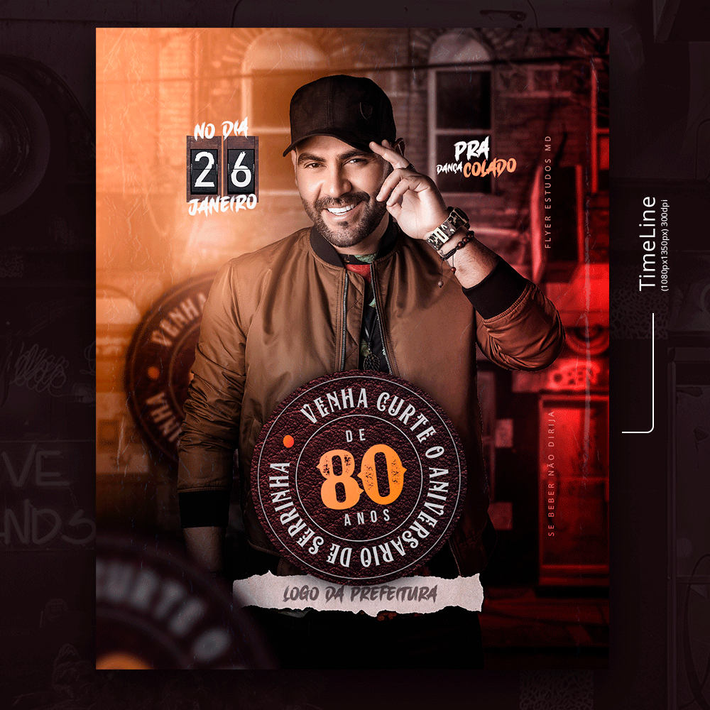 PSD Free: (Grátis) - Flyer – Aniversario/Evento Serrinha | Moraes Designer