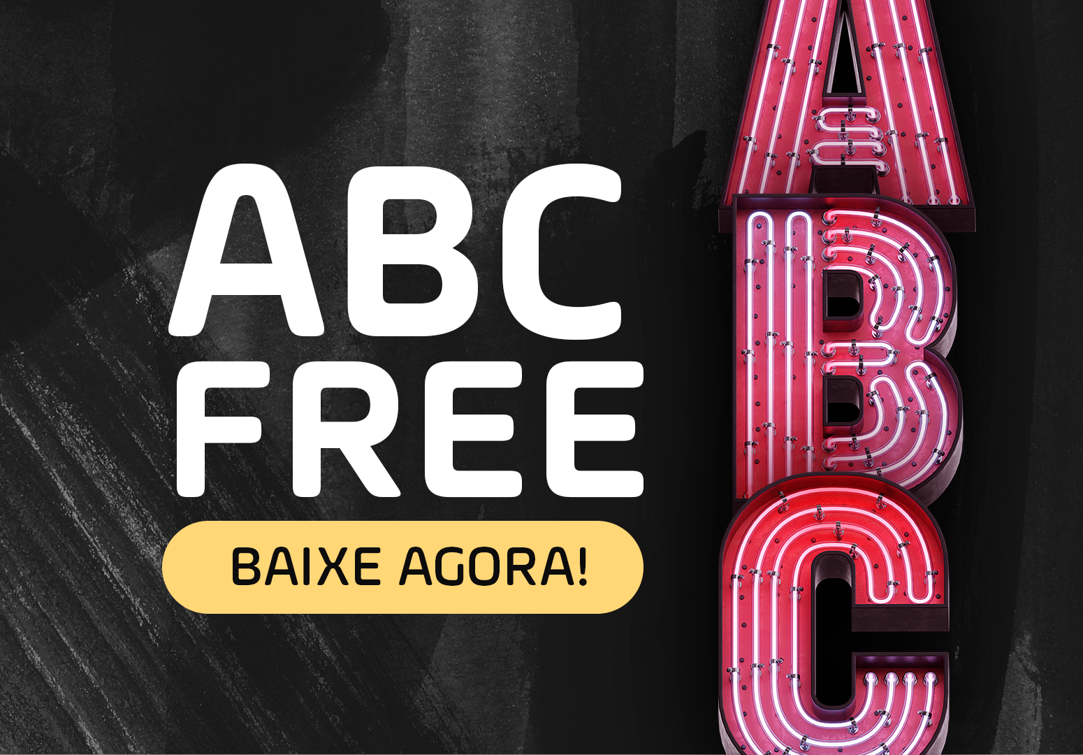 ABC 3D Free: Neon Bold