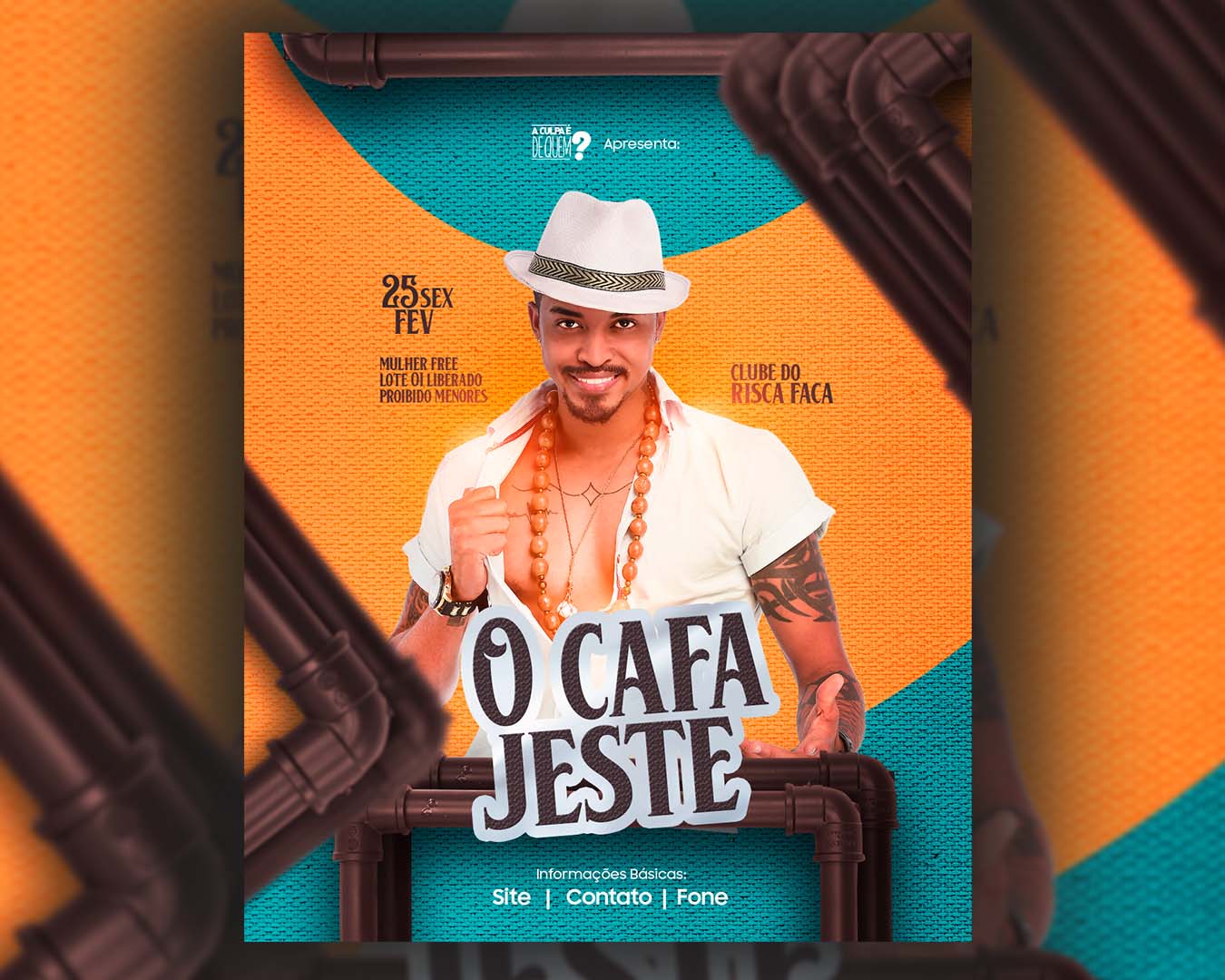 PSD Flyer O Cafajestes Lambasaia - Moraes Designer