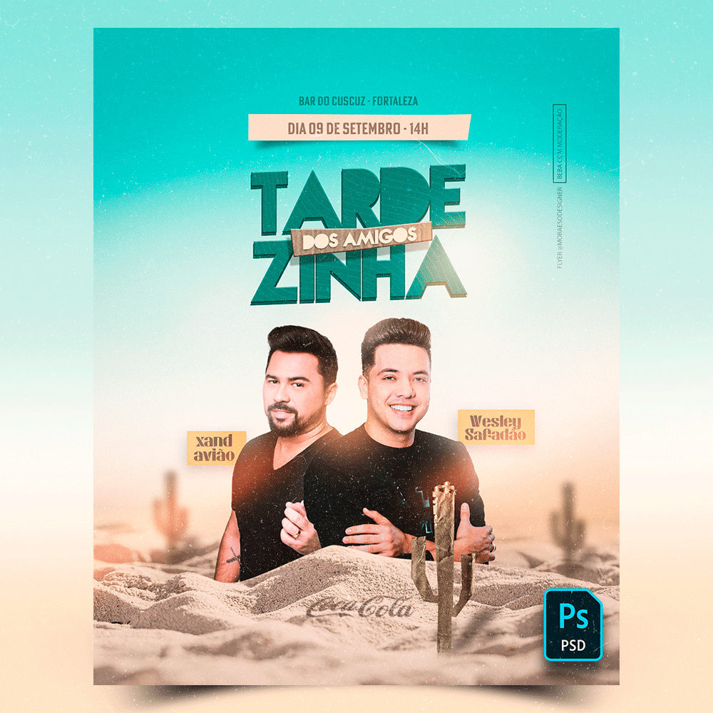 PSD FREE: Tardezinha dos Amigos, Verão, Sunset, Summer