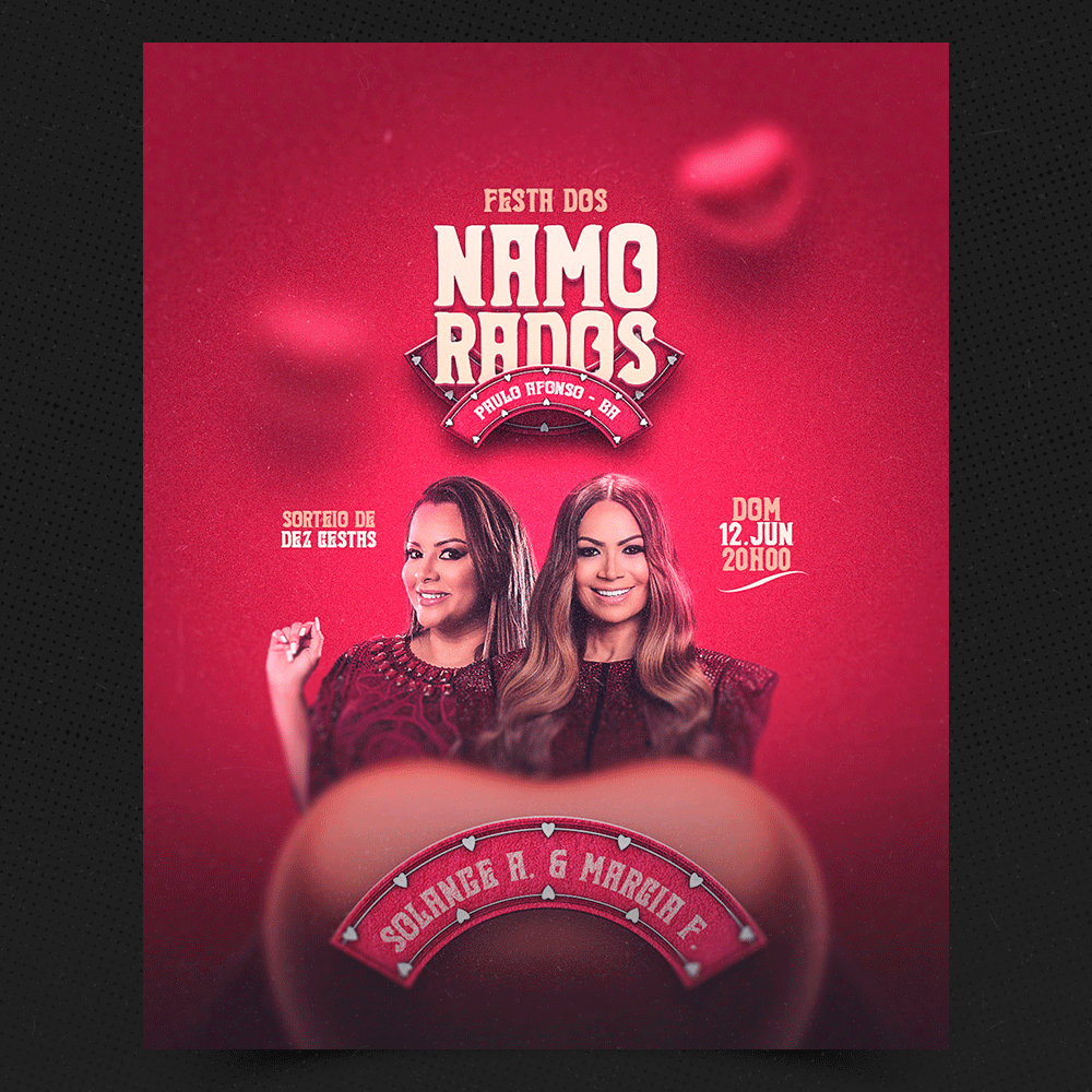 PSD FREE: Festa dia dos Namorados, Cartaz, Show, Evento, Party no PhotoShop CC