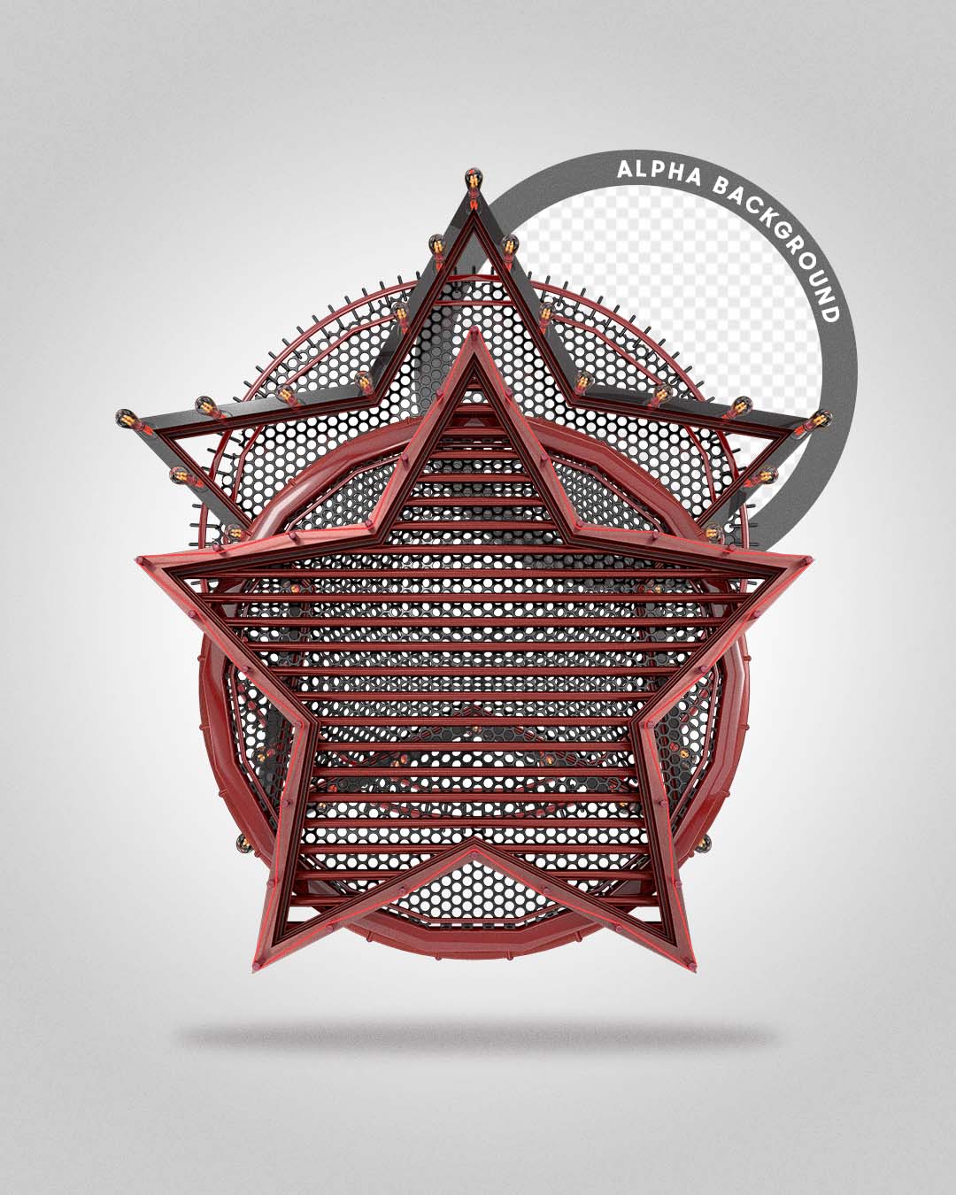 Elementos 3D PNG Star para Flyers de Eventos