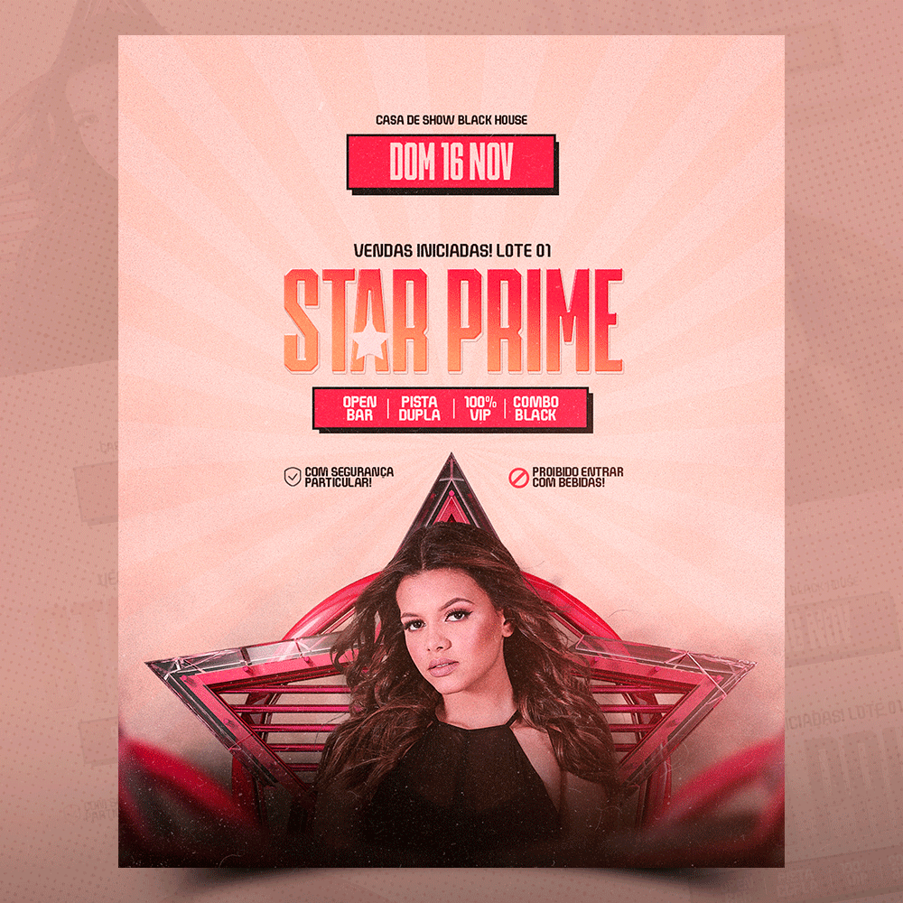 PSD FREE: Flyer Star Prime, Verão, Sunset Editavel no PhotoShop