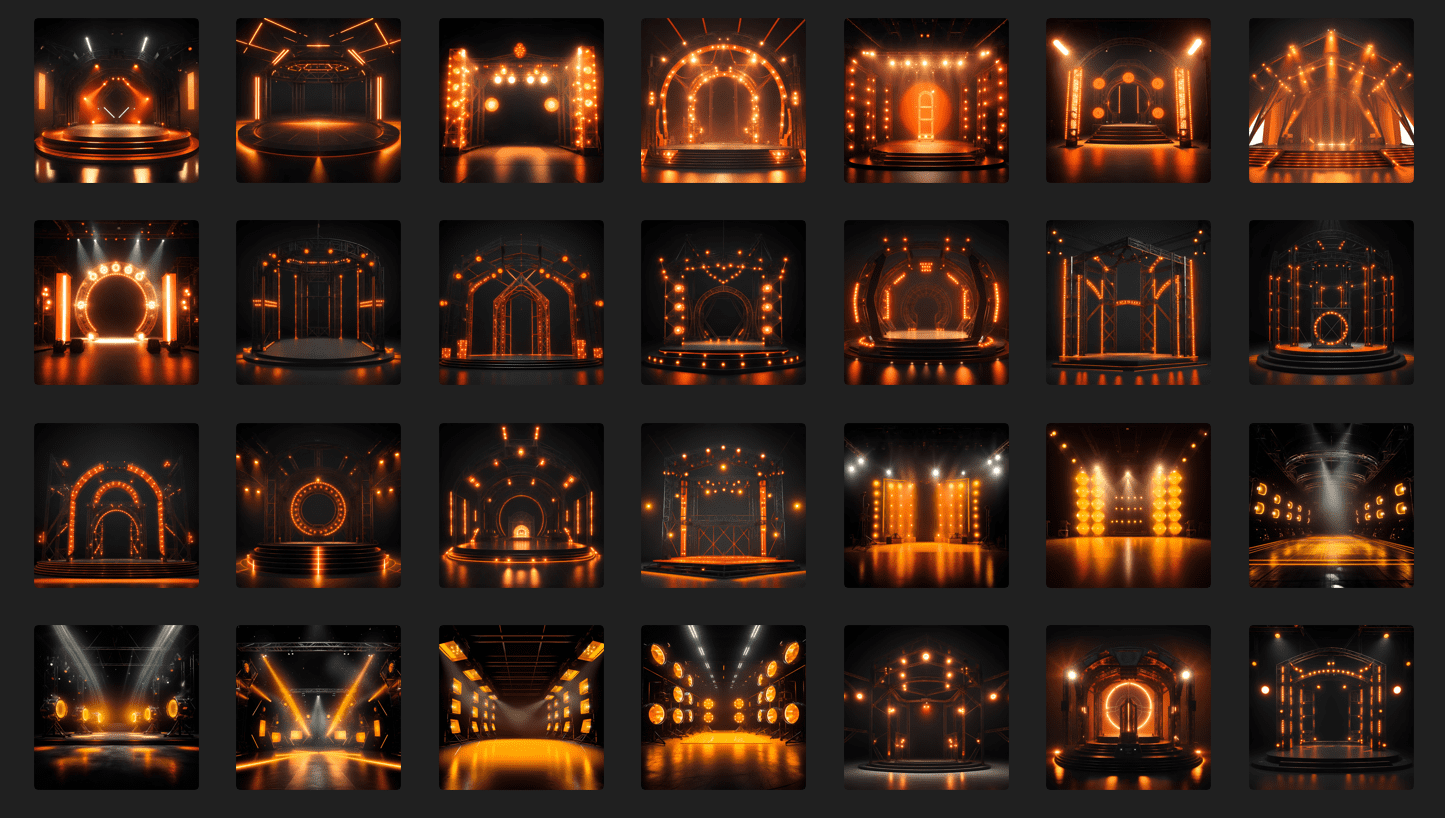 Fundos BG por IA - Palcos com Holofotes Grátis