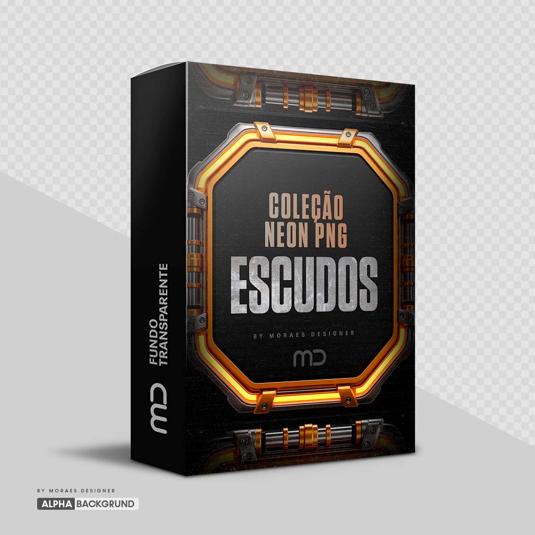 PNG FREE: Pack de Elementos Metálicos Neon Gold Estilo 3D [ download grátis ]