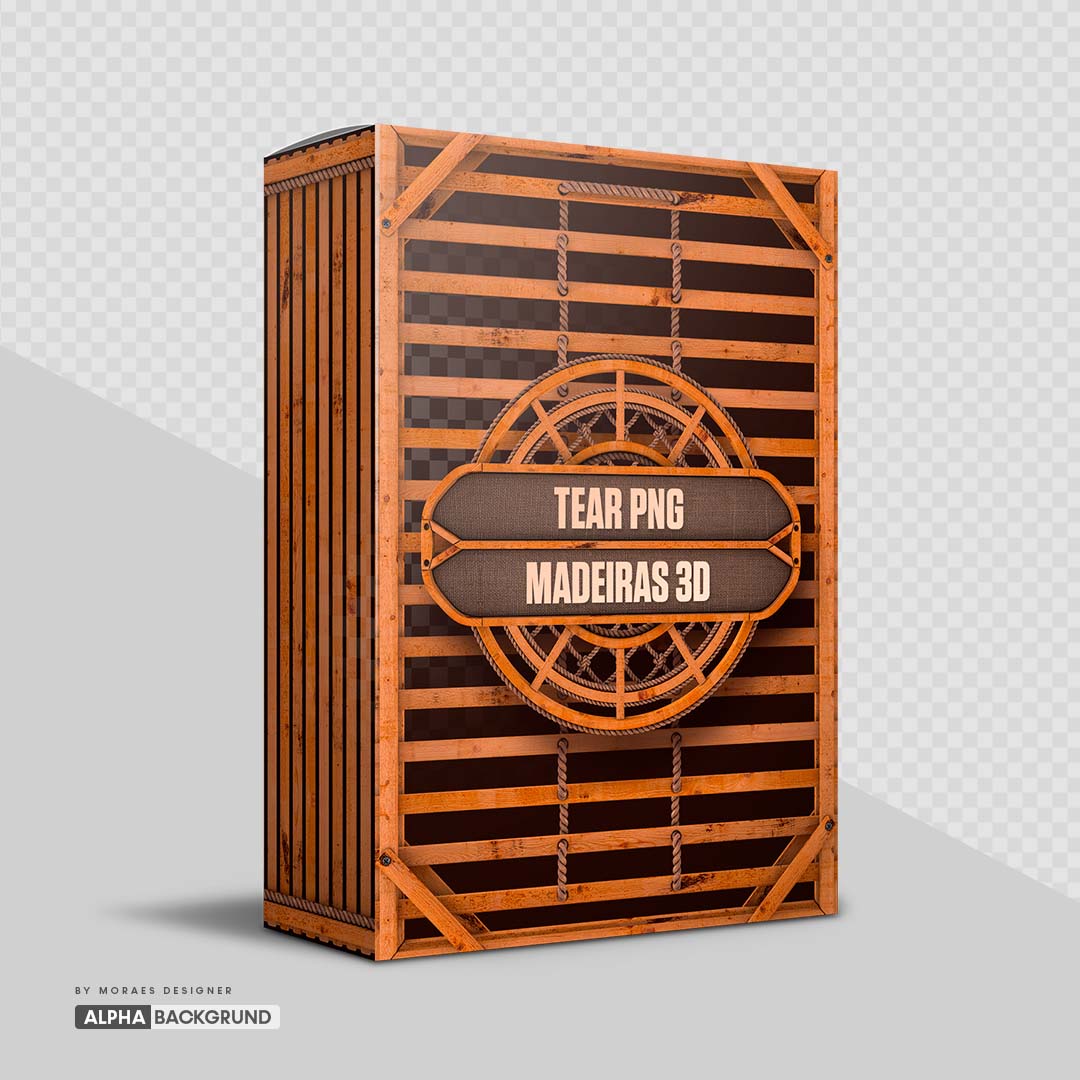 PNG FREE: Pack de Elementos Tear Estruturas de Madeira 3D [ download grátis ]
