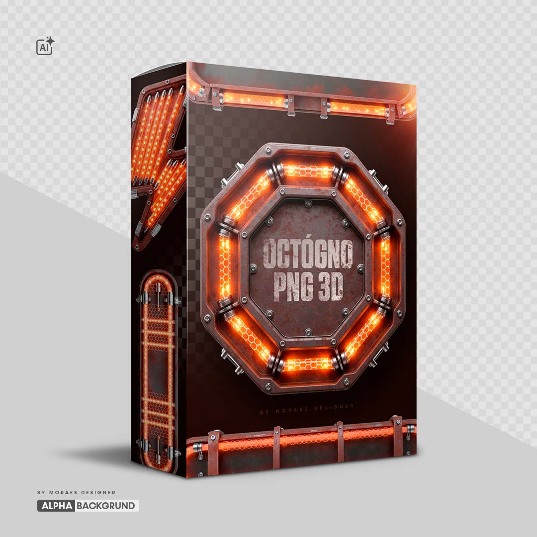 PNG FREE: Octógonos elementos 3D Fundo transparente [ download grátis ]