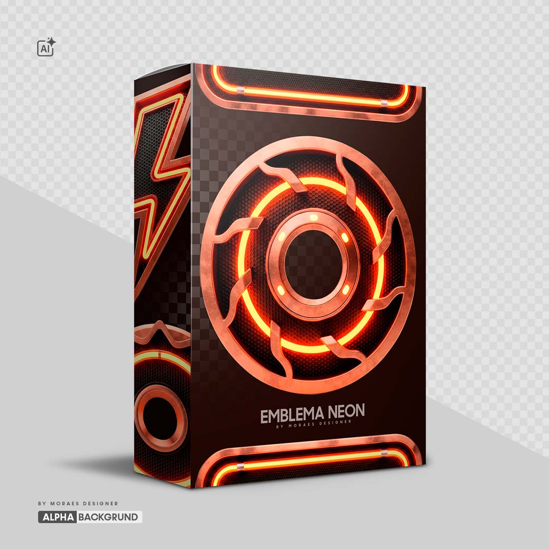 PNG FREE: Emblema Neon elementos 3D Fundo transparente [ download grátis ]