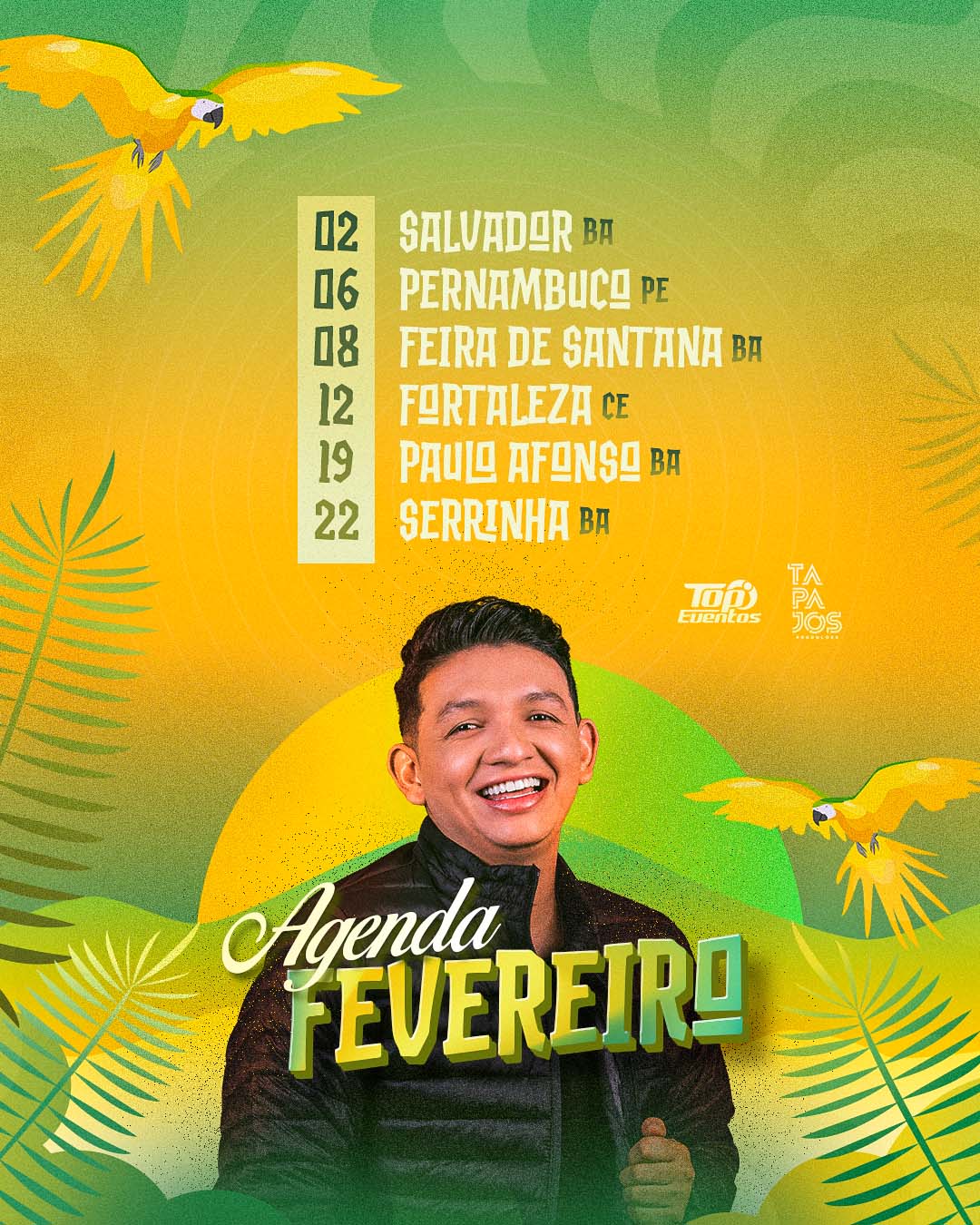 FLYER FREE: Agenda de Fevereiro, Carnaval Editável pelo Photoshop e Canva Fontes e Elementos PNG GRÁTIS