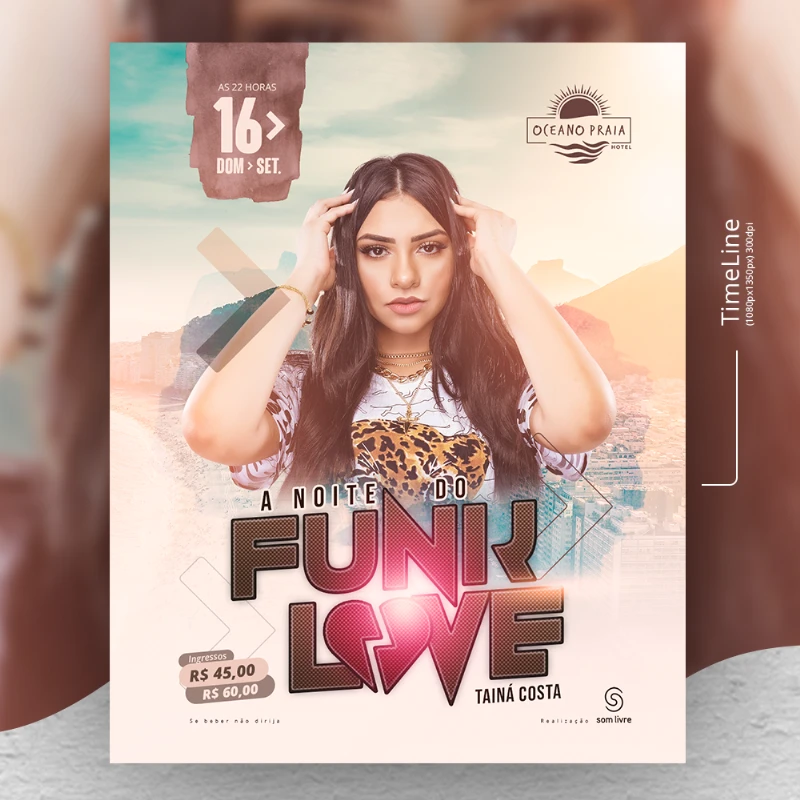 PSD Free Flyer – Tainá - Funk - Photoshop