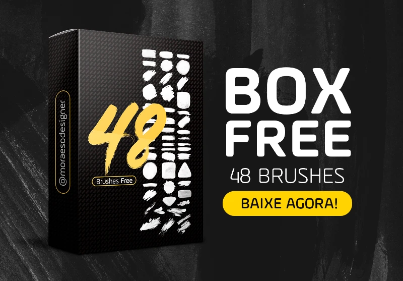 BOX Free: 48 Brushes Editáveis no Photoshop com qualidade | Moraes Designer