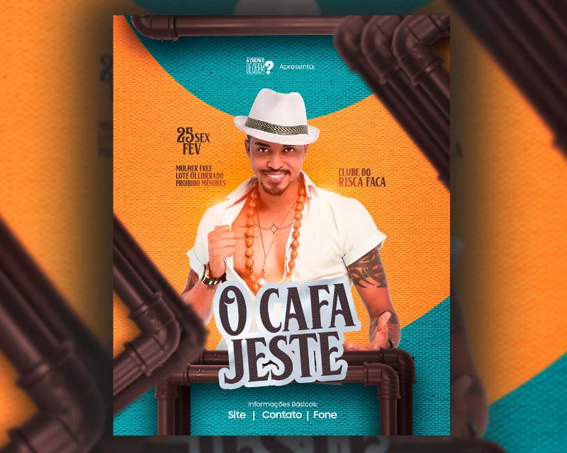 PSD Flyer O Cafajestes Lambasaia - Moraes Designer