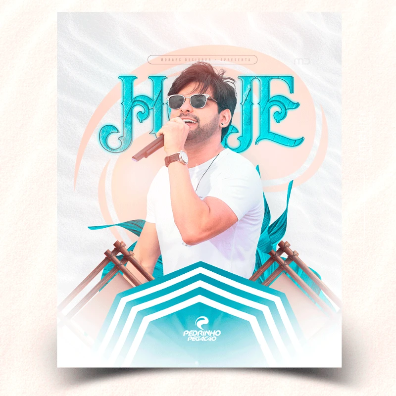 PSD Free: (Grátis) - Flyer – Hoje Pedrinho | Summer, Verão, Sunset - Moraes Designer