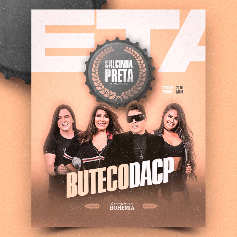 PSD FREE: Flyer Live Calcinha Preta - Forró Buteco