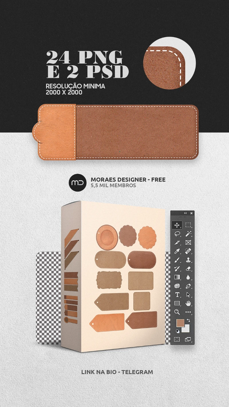 24 PNG E 2 PSD FREE: Tags & Labels