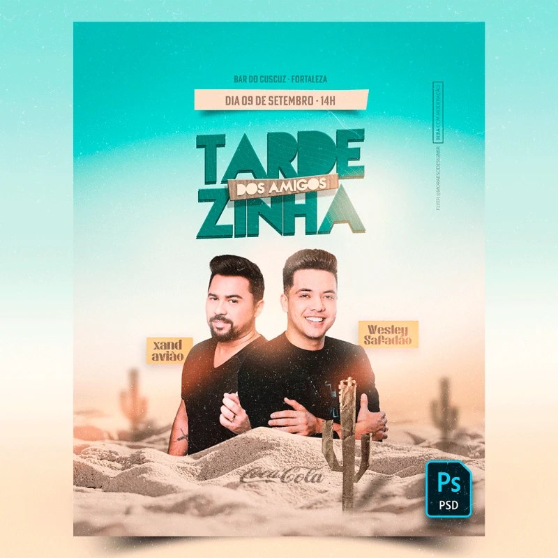 PSD FREE: Tardezinha dos Amigos, Verão, Sunset, Summer