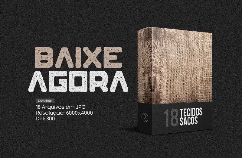 PACK FREE: 18 Tecidos Estilo Sacos de Café