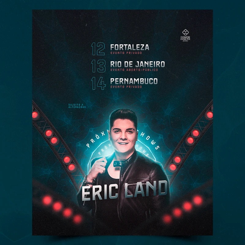 FLYER PSD FREE: Agenda de Shows - Eric Land