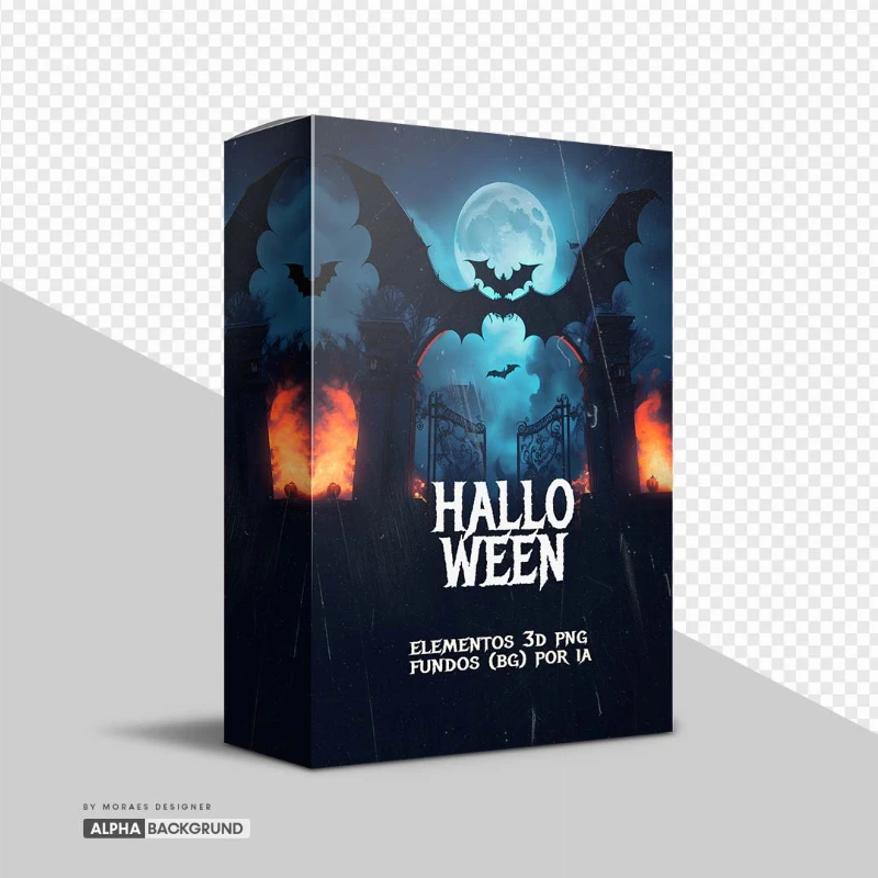 BAIXE GRÁTIS: Elementos para Halloween, PNGs e Fundos