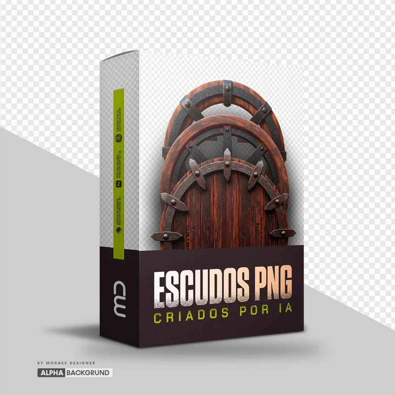 PNG FREE: Escudos Medievais criados por IA para Photoshop e Canva GRÁTIS