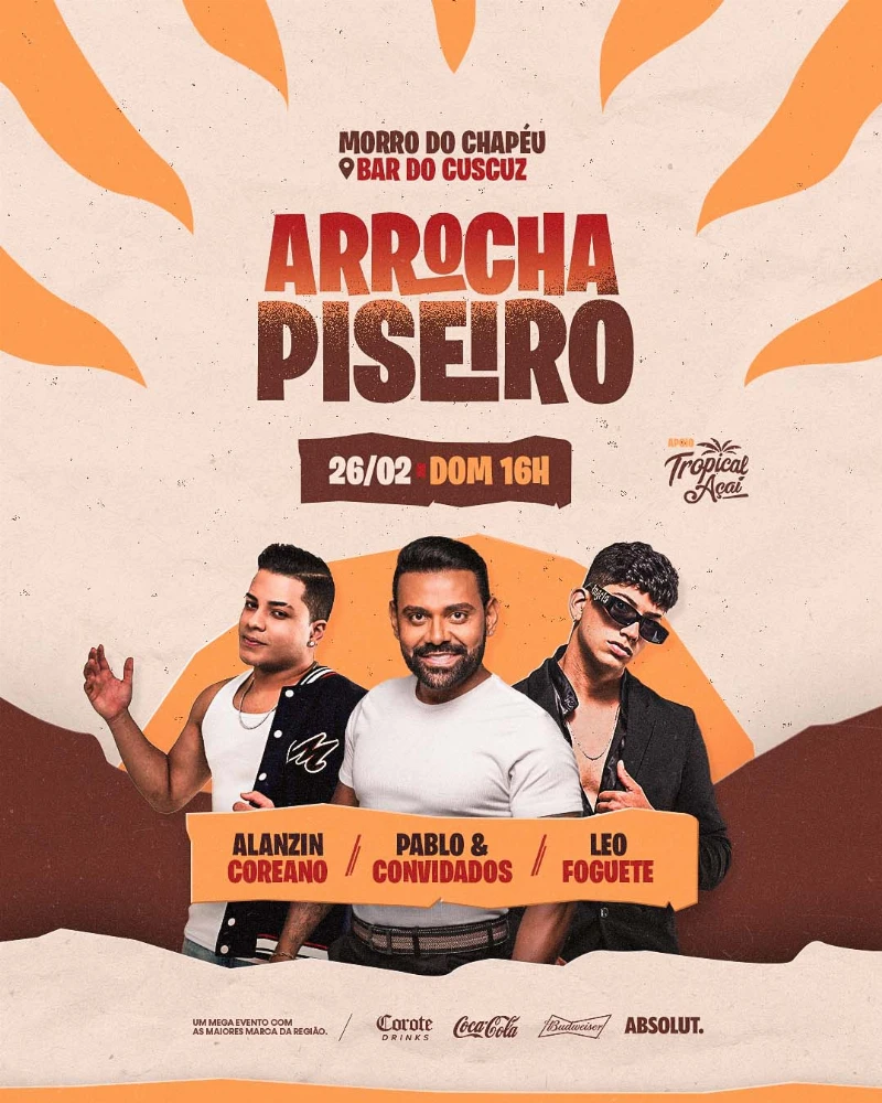 FLYER FREE: Arrocha e Piseiro Editável no Photoshop e Canva Grátis