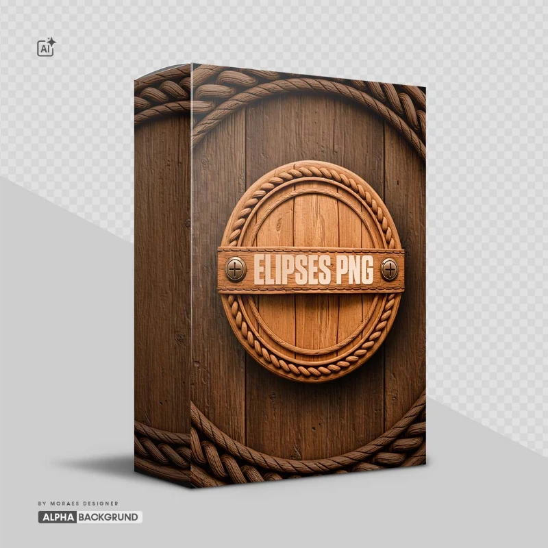 PNG FREE: (Gratuito) Elipse de Madeira criados por IA com Fundo Transparente