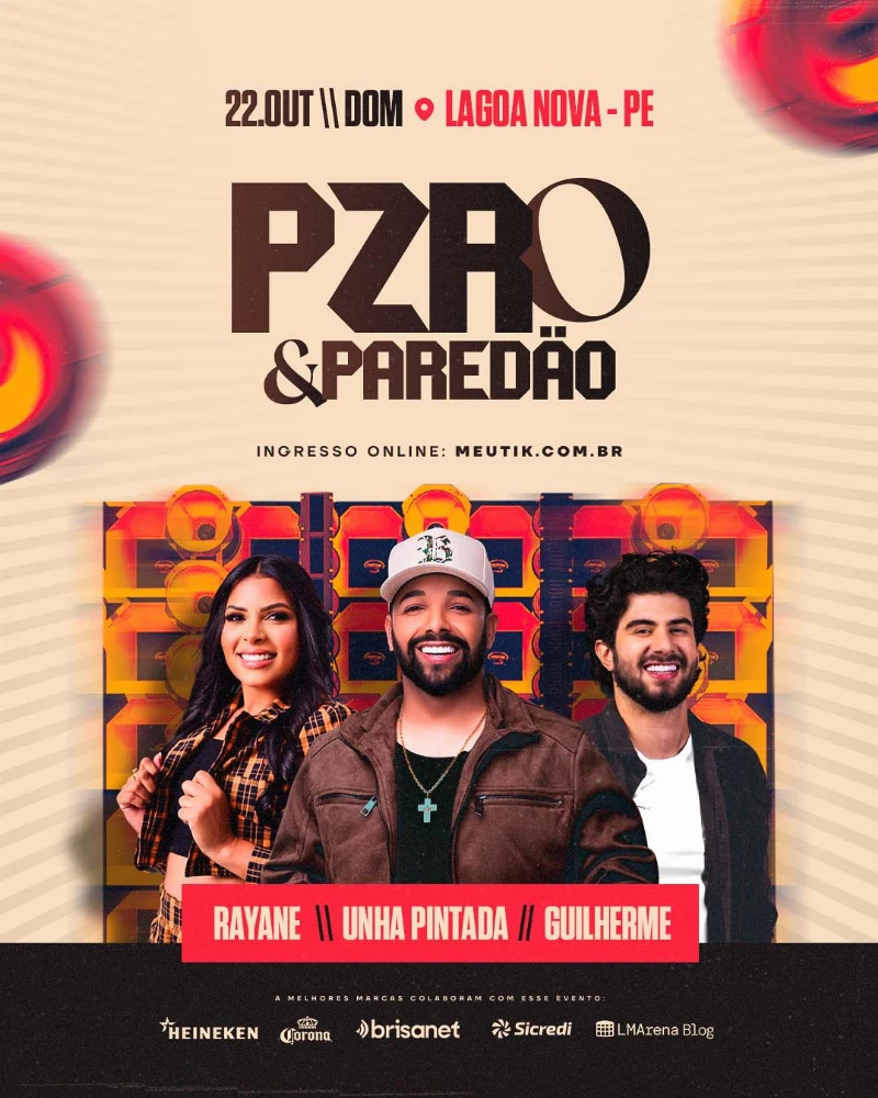 FLYER FREE: Pzro e Paredão [PISEIRO] Editável pelo PhotoShop e Canva [ DE GRÁTIS ] com Fontes e PNGs