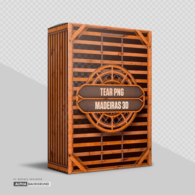 PNG FREE: Pack de Elementos Tear Estruturas de Madeira 3D [ download grátis ]